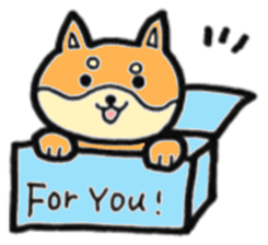 Shiba Inu round face sticker #6117467