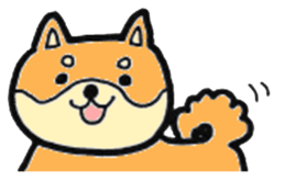 Shiba Inu round face sticker #6117468