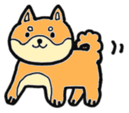 Shiba Inu round face sticker #6117469