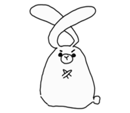 Too cute rabbit sticker #6117632