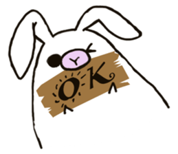 Too cute rabbit sticker #6117634