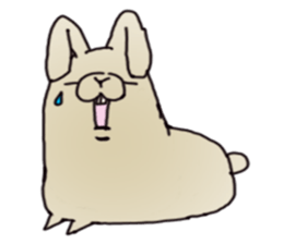 Too cute rabbit sticker #6117636