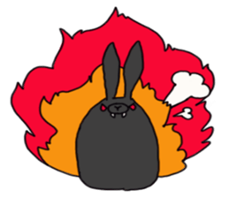 Too cute rabbit sticker #6117637