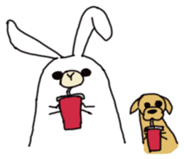 Too cute rabbit sticker #6117639