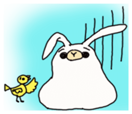 Too cute rabbit sticker #6117640