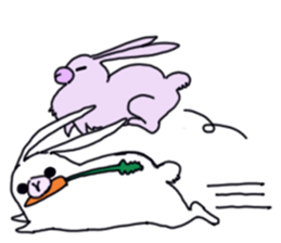 Too cute rabbit sticker #6117641