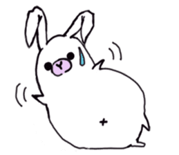 Too cute rabbit sticker #6117642