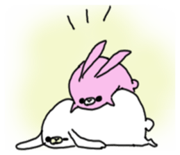 Too cute rabbit sticker #6117648