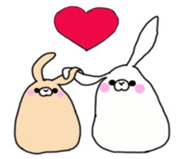Too cute rabbit sticker #6117649