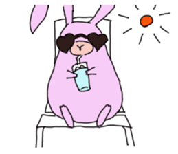 Too cute rabbit sticker #6117650