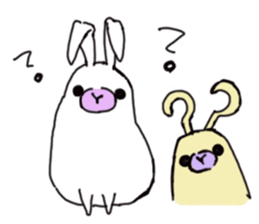 Too cute rabbit sticker #6117654