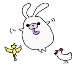 Too cute rabbit sticker #6117656