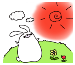 Too cute rabbit sticker #6117659