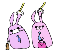Too cute rabbit sticker #6117664