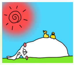 Too cute rabbit sticker #6117665