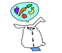 Too cute rabbit sticker #6117667