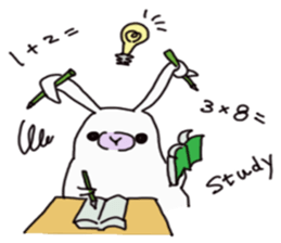 Too cute rabbit sticker #6117668