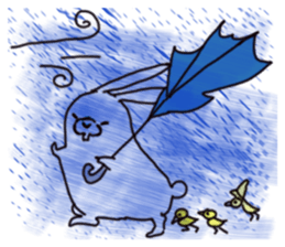 Too cute rabbit sticker #6117669