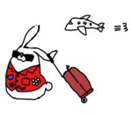 Too cute rabbit sticker #6117670