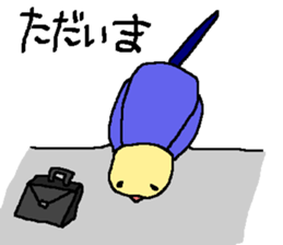Mr. office worker budgerigar sticker #6118248