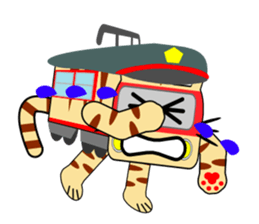 Cat train sticker #6118373