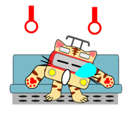 Cat train sticker #6118377