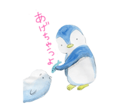 Happy life of penguins and seals sticker #6118752