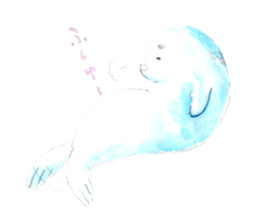 Happy life of penguins and seals sticker #6118763