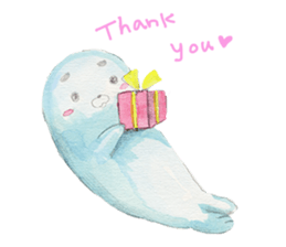 Happy life of penguins and seals sticker #6118774