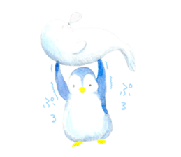 Happy life of penguins and seals sticker #6118785