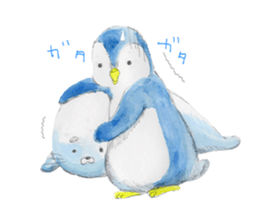 Happy life of penguins and seals sticker #6118790