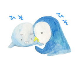 Happy life of penguins and seals sticker #6118791