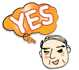 Conversation of middle-aged couple 1 sticker #6119038