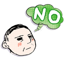 Conversation of middle-aged couple 1 sticker #6119039