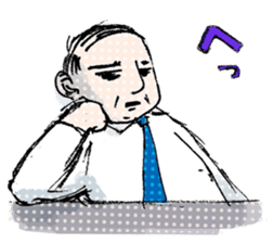 Conversation of middle-aged couple 1 sticker #6119053