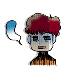 Conversation of middle-aged couple 1 sticker #6119064