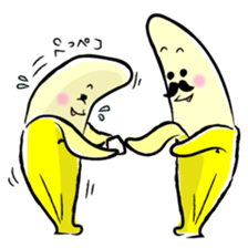 hard work banana sticker #6119449