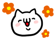 ~White cat~ sticker #6120033