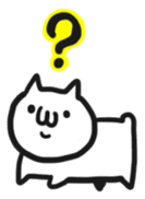 ~White cat~ sticker #6120046