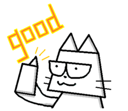The square cat sticker #6121232