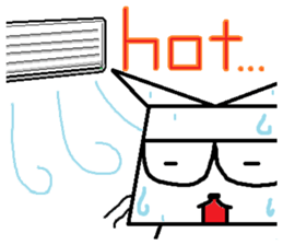 The square cat sticker #6121239