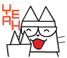 The square cat sticker #6121243