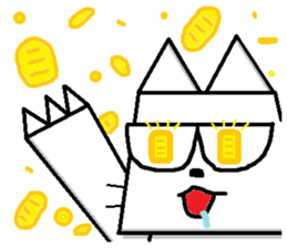 The square cat sticker #6121252