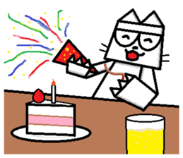 The square cat sticker #6121261