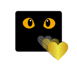 Black cat antique 2 sticker #6121456