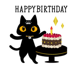 Black cat antique 2 sticker #6121470