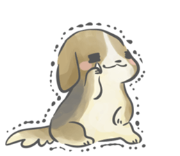 Sticker of a cute dog sticker #6122664