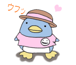 A penguin and a rabbit and chick sticker #6122913