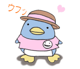 A penguin and a rabbit and chick sticker #6122913