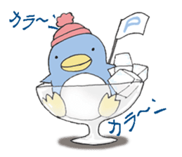 A penguin and a rabbit and chick sticker #6122924